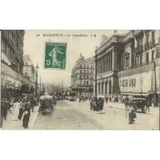 CPA: MARSEILLE,LA CANNEBIERE, AUX ENVIRONS DE 1910.