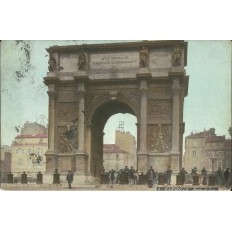 CPA: MARSEILLE,LA PORTE D'AIX, ANIMEE,EN COULEURS, vers 1900.