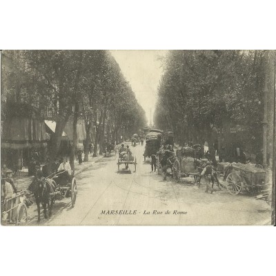 CPA: MARSEILLE,LA RUE DE ROME, ANNEES 1910.