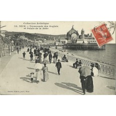 CPA: NICE, LA PROMENADE DES ANGLAIS ET LE PAIS de la Jetée. vers 1900.