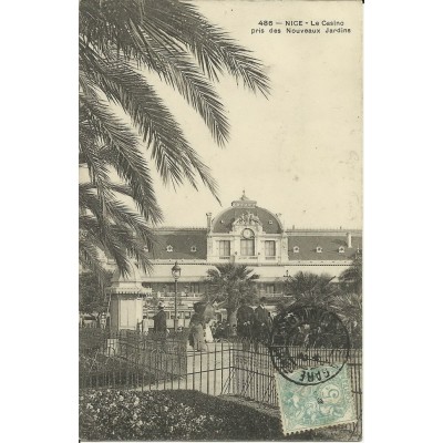 CPA: NICE, LE CASINO PRIS DES NOUVEAUX JARDINS. Années 1900.