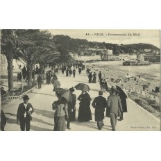 CPA: NICE, PROMENADE DU MIDI. Années 1910.