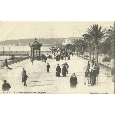 CPA: NICE. PROMENADE DES ANGLAIS , Animéé, vers1900.