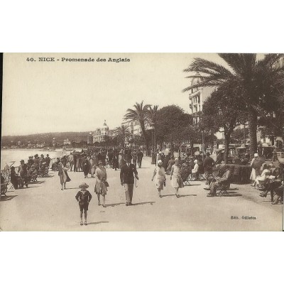 CPA: NICE. PROMENADE DES ANGLAIS , Très Animéé, vers1910.