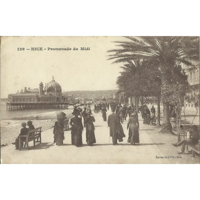 CPA: NICE. PROMENADE DU MIDI, Animéé, vers1900.