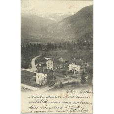 CPA: PONT DU FAYET ET POINTE DES FIZ. Années 1900.