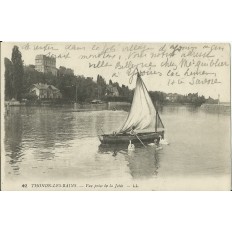 CPA: THONON-LES-BAINS. VUE PRISE DE LA JETEE. Années 1910.