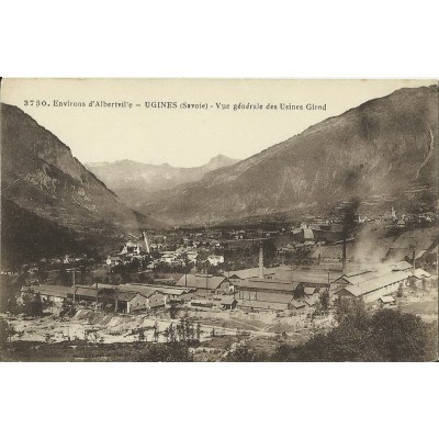 CPA: UGINES. VUE GENERALE DES USINES GIROD. Années 1910.