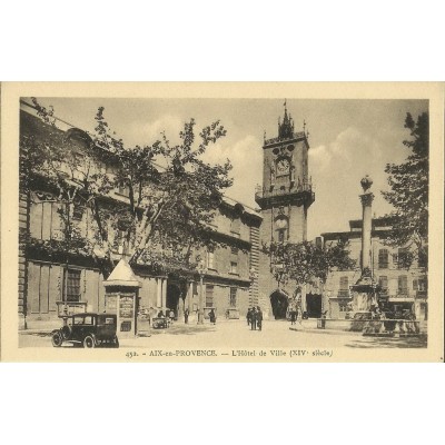 CPA: AIX-EN-PROVENCE, HOTEL DE VILLE , ANNEES 1900.