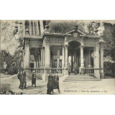 CPA: MARSEILLE, GARE DES ASCENSEURS, ANNEES 1900.