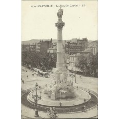 CPA: MARSEILLE, LA FONTAINE CANTINI. LES ANNEES 1910.