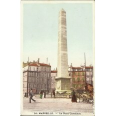 CPA: MARSEILLE, LA PLACE CASTELLANE, ANNEES 1910.