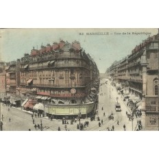 CPA: MARSEILLE, LA RUE DE LA REPUBLIQUE, ANNEES 1910.