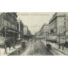 CPA: MARSEILLE,LA CANEBIERE, VUE DU VIEUX PORT, ANNEES 1900.