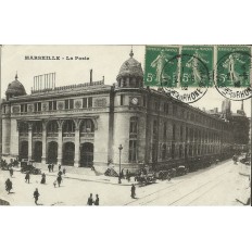 CPA: MARSEILLE,LA POSTE. ANNEES 1910