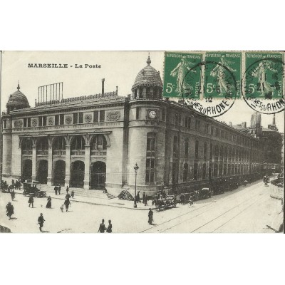 CPA: MARSEILLE,LA POSTE. ANNEES 1910