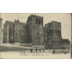 CPA: MARSEILLE, ABBAYE DE SAINT-VICTOR, ANIMEE, ANNEES 1900