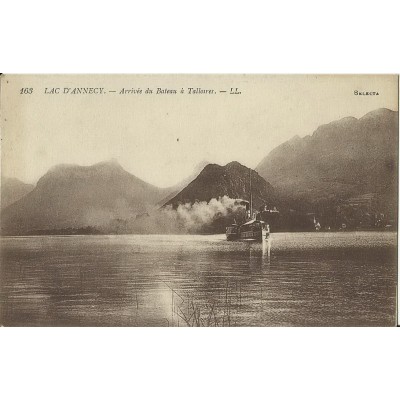 CPA: LAC d' ANNECYArrivée du Bateau à Talloires. Années 1900.