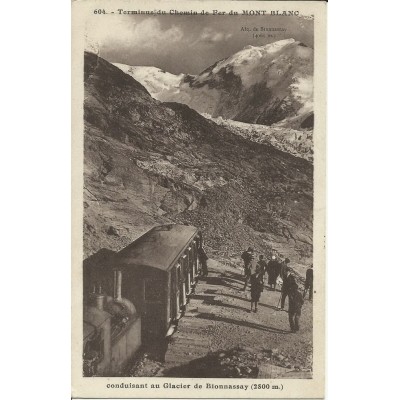 CPA: TERMINUS DU CHEMIN DE FER DU MONT-BLANC, Années 1920