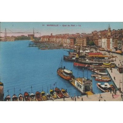 CPA: MARSEILLE, QUAI DU PORT, ANNEES 1900/10.