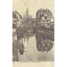 CPA - STRASBOURG - La Petite France & La Cathédrale - Années 1920