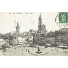 CPA - STRASBOURG - La Place Kléber - Années 1920