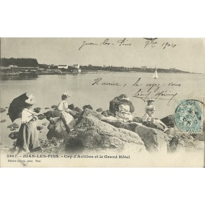 CPA: JUAN-LES-PINS. Cap d'Antibes et le Grand Hotel, Années 1900