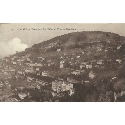 CPA: GRASSE, Panorama des Villas et Plateau Napoléon, Années 1910