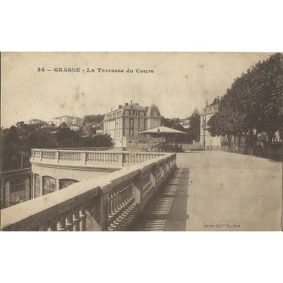 CPA: GRASSE, La Terrasse du Cours, Années 1910