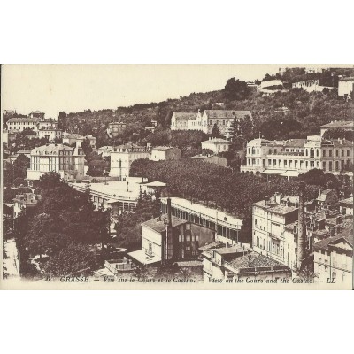 CPA: GRASSE. Vue sur le Cours et le Casino, Années 1910.