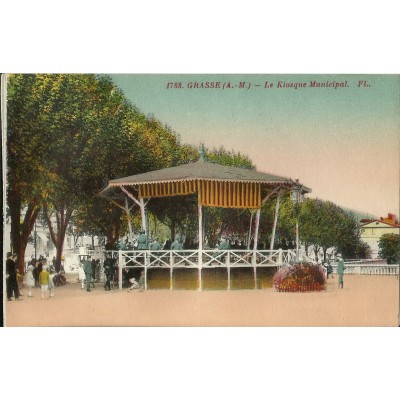 CPA: GRASSE, LE KIOSQUE MUNICIPAL, Années 1930