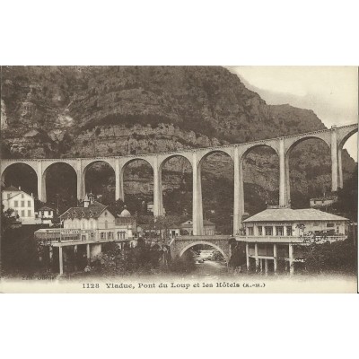 CPA: VIADUC, PONT DU LOUP et LES HOTELS, Années 1910