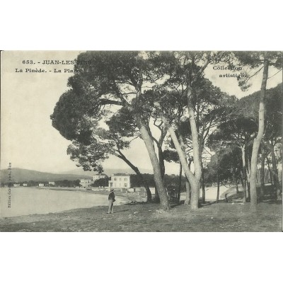 CPA: JUAN-LES-PINS, La Pinède, La Plage. Années 1900.