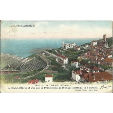 CPA: LA TURBIE.Le Righi d'hiver et vue sur la Principauté de MONACO,Années 1900.