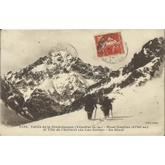 CPA: MONT NEIGLIER ET TETE DE L'ESTRECH en HIVER. Années 1910.