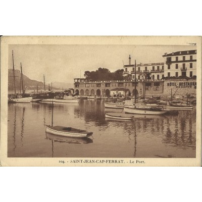 CPA: SAINT-JEAN-CAP-FERRAT, Le PORT, Années 1940.