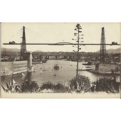 CPA: MARSEILLE, LE PONT TRANSBORDEUR, ANNEES 1900.