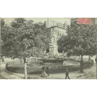 CPA: MARSEILLE, LA PLACE ESTRANGIN, VERS 1900.