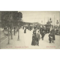 CPA: NICE, LA PROMENADE DES ANGLAIS vers 1900.