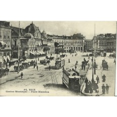 CPA: NICE, CASINO MUNICIPAL. PLACE MASSENA. Animée. 1914.