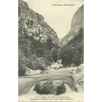 CPA: GORGES ET CHUTE DU LOUP vers 1900.