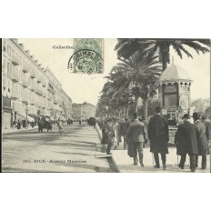 CPA - NICE, AVENUE MASSENA vers 1900.