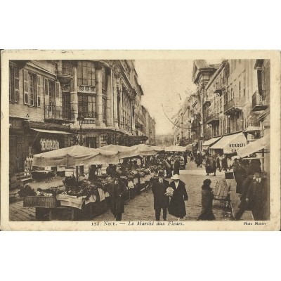 CPA - NICE, LE MARCHE AUX FLEURS, Années 1930.