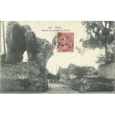 CPA - NICE, Ruines des Arènes de Cimiez, Années 1900.