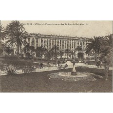 CPA - NICE, L'HOTEL DE FRANCE (JARDINS), Années 1920. Animée.