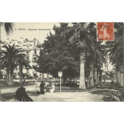 CPA - NICE, SQUARE GAMBETTA, Années 1910.