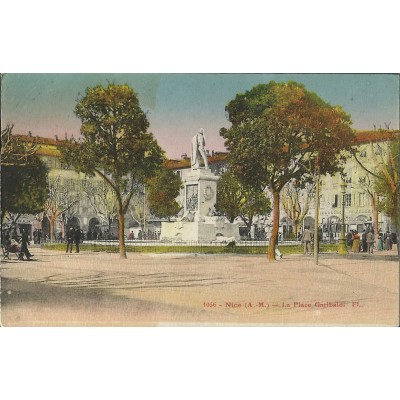 CPA - NICE, LA PLACE GARIBALDI (couleurs), Années 1920.