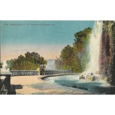 CPA - NICE, LA CASCADE DU CHATEAU (couleurs), vers 1930.