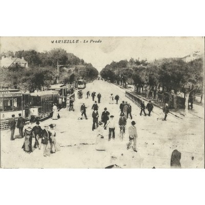 CPA: MARSEILLE ANNEES 1910, LE PRADO (VU DE LA PLAGE).