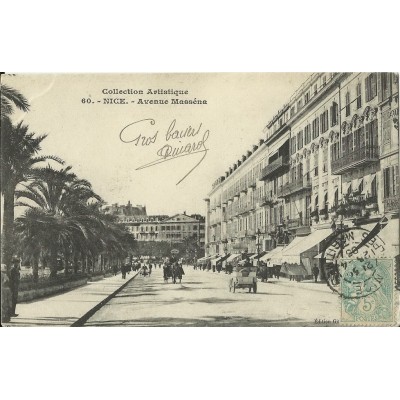 CPA: NICE, Avenue Masséna. VUE DE 1900.